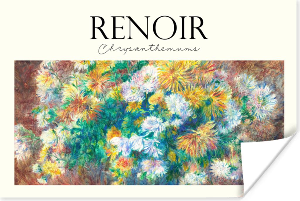 MuchoWow Poster Gemälde - Renoir - Blumenstrauß 180x120 cm - Fotoplakat
