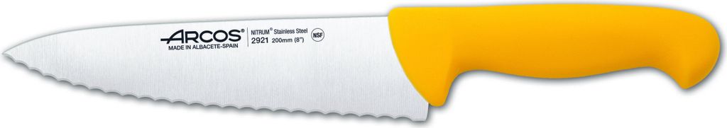 COOK'S KNIFE SERIE 2900 (200 mm) - Messer mit breiter Klinge und Wellenschliff, stabil und stark. Vielseitiges Messer für Profis und Hobbyköche.