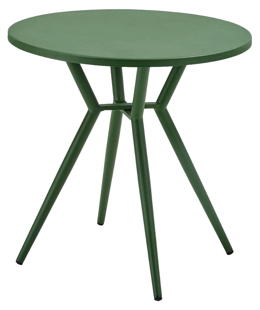 Beistelltisch Outdoor Lesina - runder Gartentisch - Balkontisch - 80 cm - Aluminium dunkelgrün - wetterfest