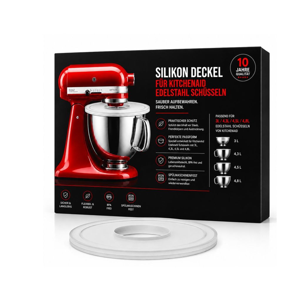 Couvercle en silicone compatible avec les bols en acier Image du produit 