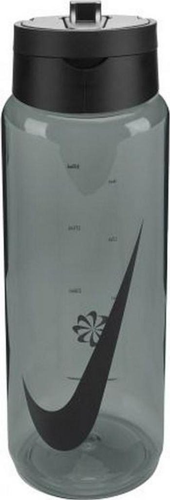 Nike - "Renew Recharge" Strohflasche, Trinkhalm, 700ml BS6590 (Einheitsgröße) (Schwarzgrau/Schwarz)