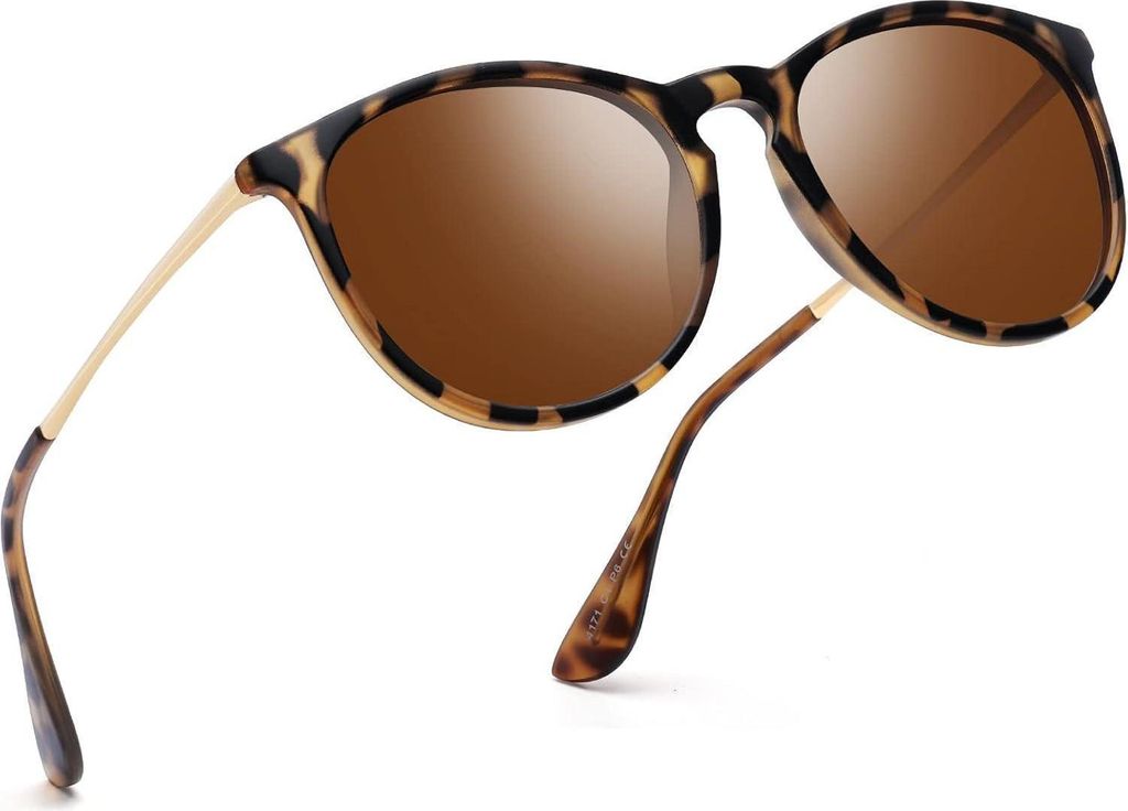 kunchu Retro Sonnenbrille Rund Polarisiert UV400 Damen Produktbild 