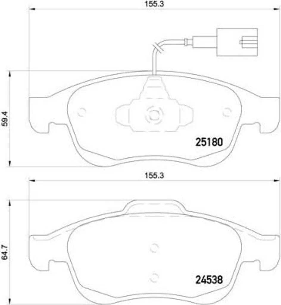 Plaquettes de frein avant Brembo pour Alfa Romeo Giulietta Type 940