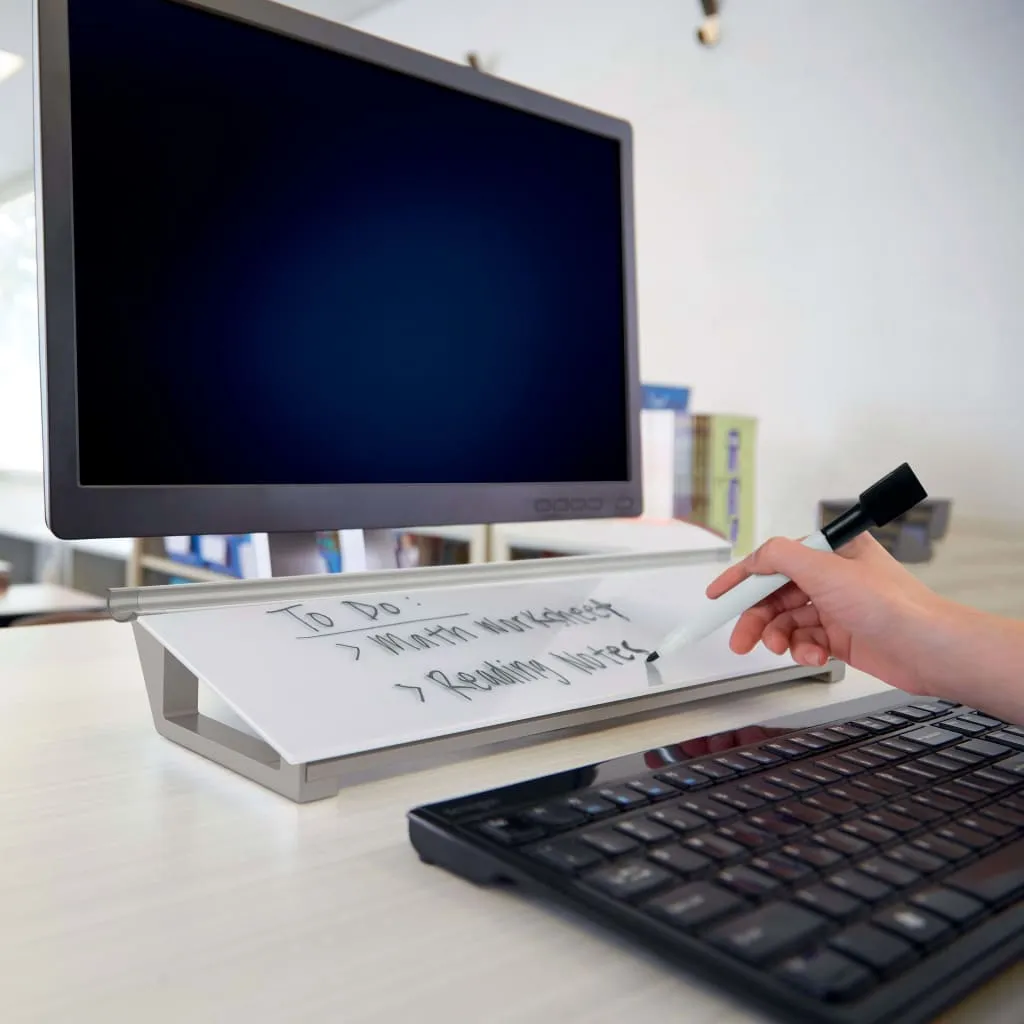 Tableau de notes en verre blanc Nobo Diamond idéal pour votre bureau
