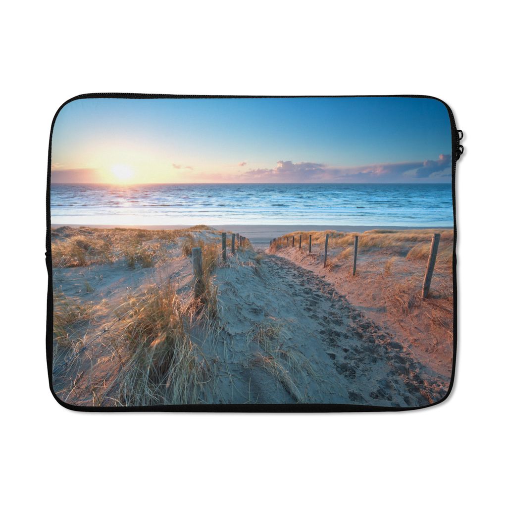 MuchoWow Laptop Hülle 15 Zoll Strand - Meer - Sonne - Düne Laptoptasche - Laptoptasche - Sleeve - Rundum-Schutz