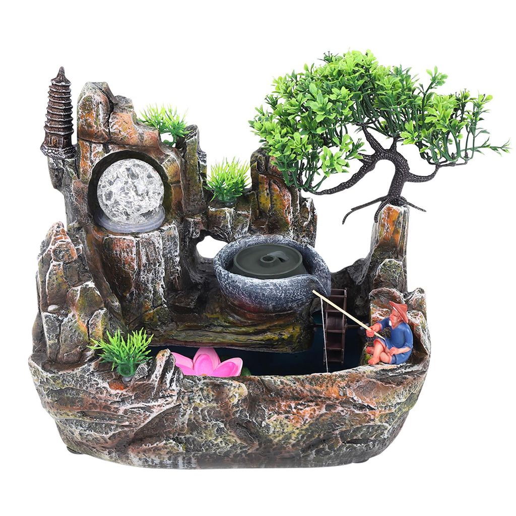 Tischbrunnen Wasserfall Brunnendekor für Heimdekoration, Foyer, Büro, Küchentisch