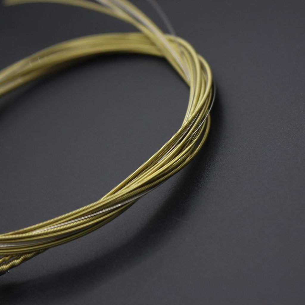 Gitarrenschnre, Akustikgitarrenstrings E -Gitarrenstr?nge Akustische Folk -Gitarrenstrings Ersatz Full Set 6pcs mit Endball Medium Spannung fr Folk...
