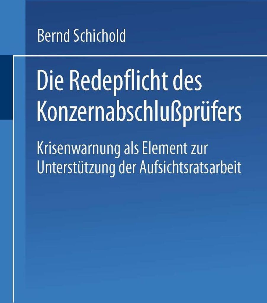 Die Redepflicht des Konzernabschlußprüfers