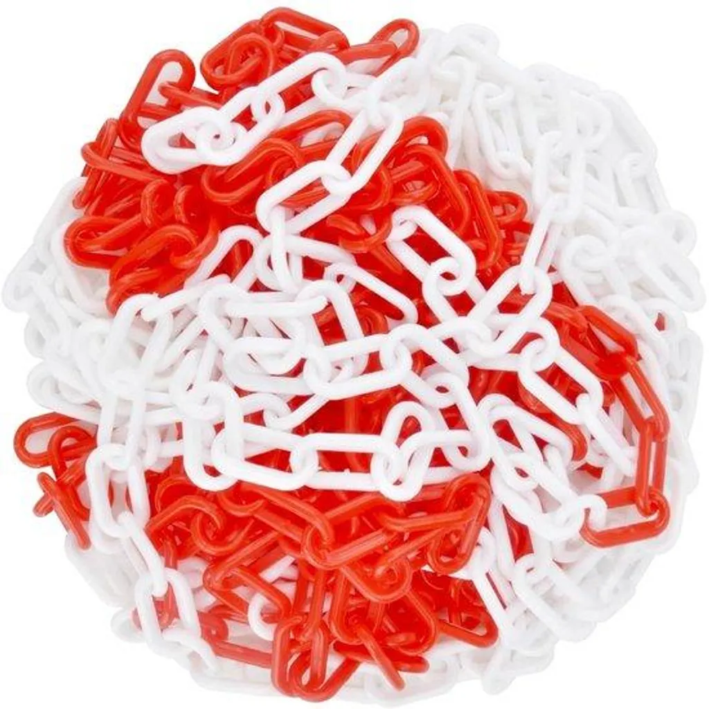 Chaîne plastique 10 mètres bicolore 6 mm ultra résistante aux intempéries