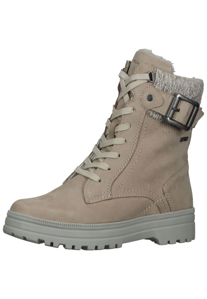 Tamaris Comfort Damenschuhe Schnürer Stiefel Beige Freizeit, Schuhgröße:39 EU