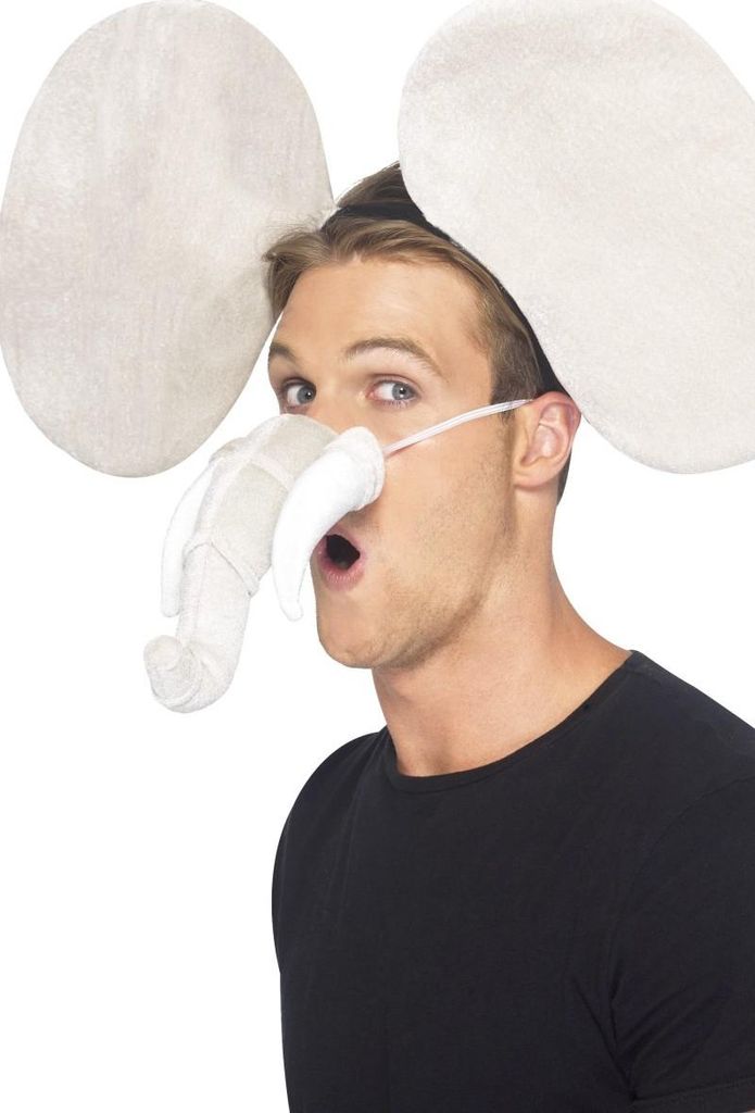 Elefant kostümzubehör 2-teilig grau - Einheitsgröße Produktbild 
