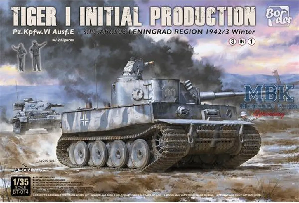Border Model BT-014 Tiger I Production Initiale 3 en 1 Maquette 1/35