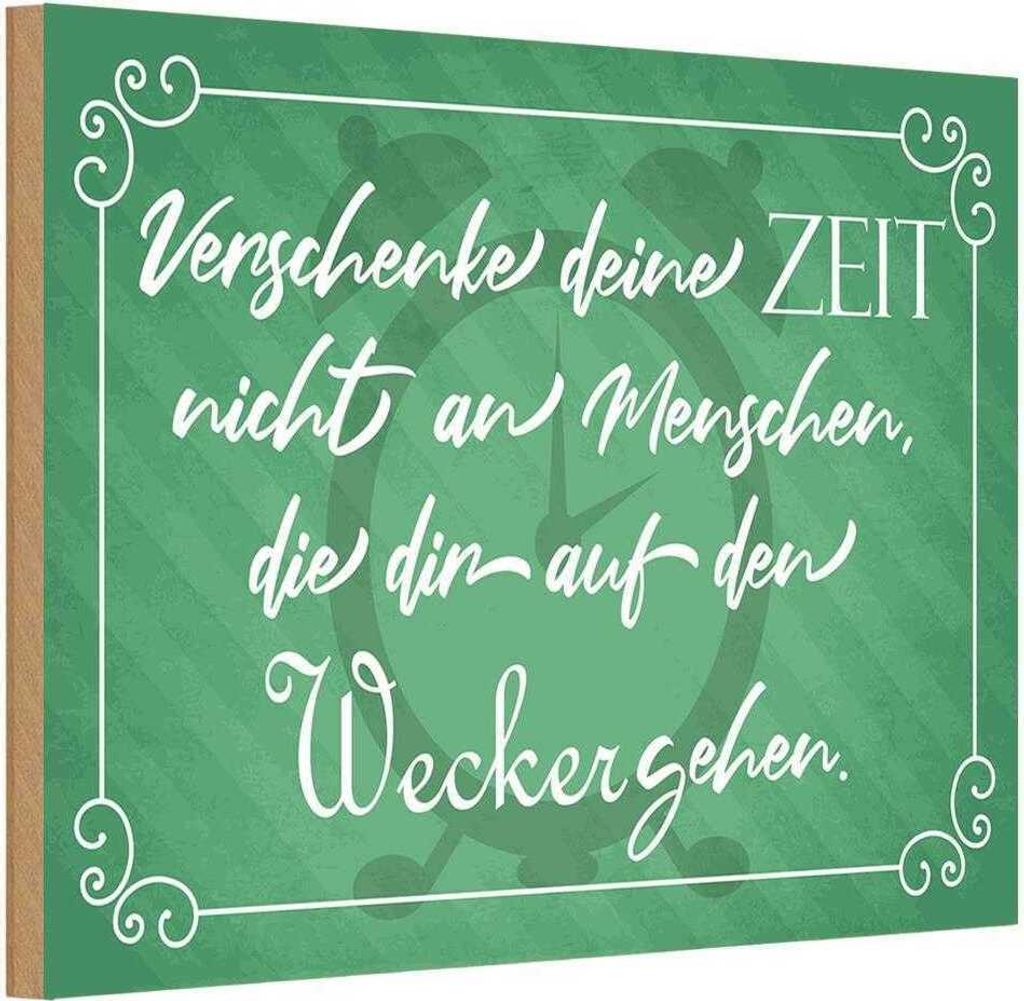 vianmo Holzschild 12x18 cm verschenke deine Zeit nicht Dekoration