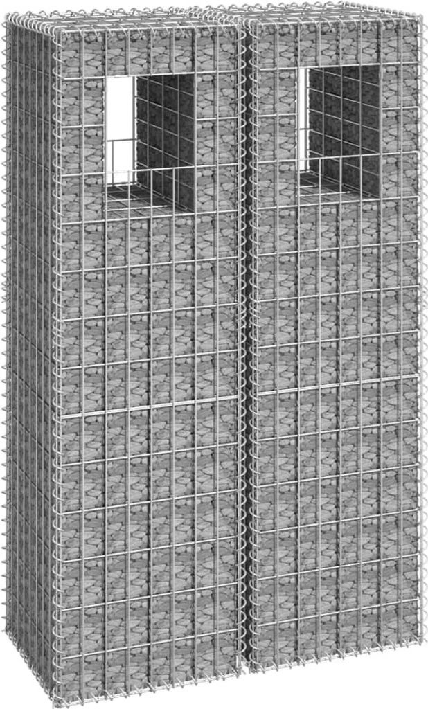 Maison Exclusive - Gabionensäulen 2 Stk. 40x40x140 cm Eisen
