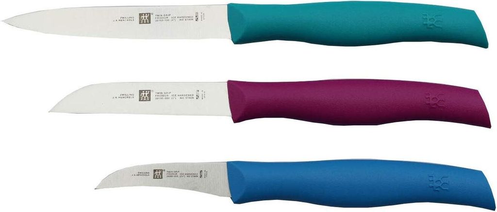 ZWILLING 38099-004-0, Messer-Set, Edelstahl, Kunststoff, Silber, Mehrfarbig, Ergonomisch