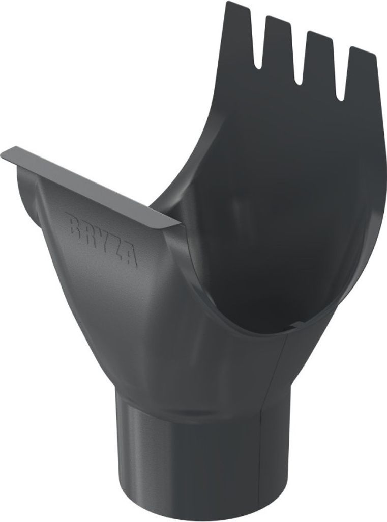 BRYZA Rinnenkessel verzinkt Ø 125/90 mm, Anthrazit RAL 7021 Produktbild 