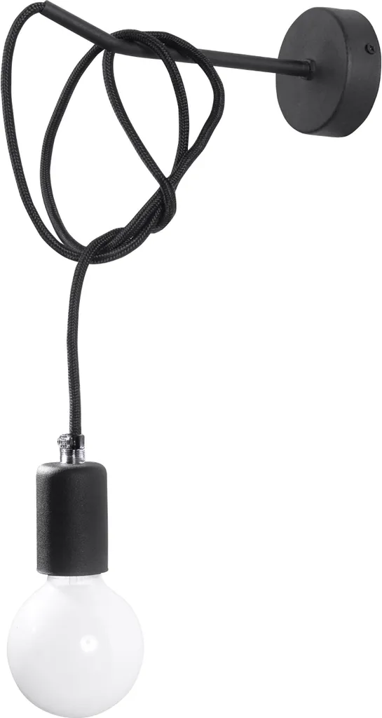 Applique Industriale LUMILO FERRO E27 Nera - Illuminazione Dimmerabile