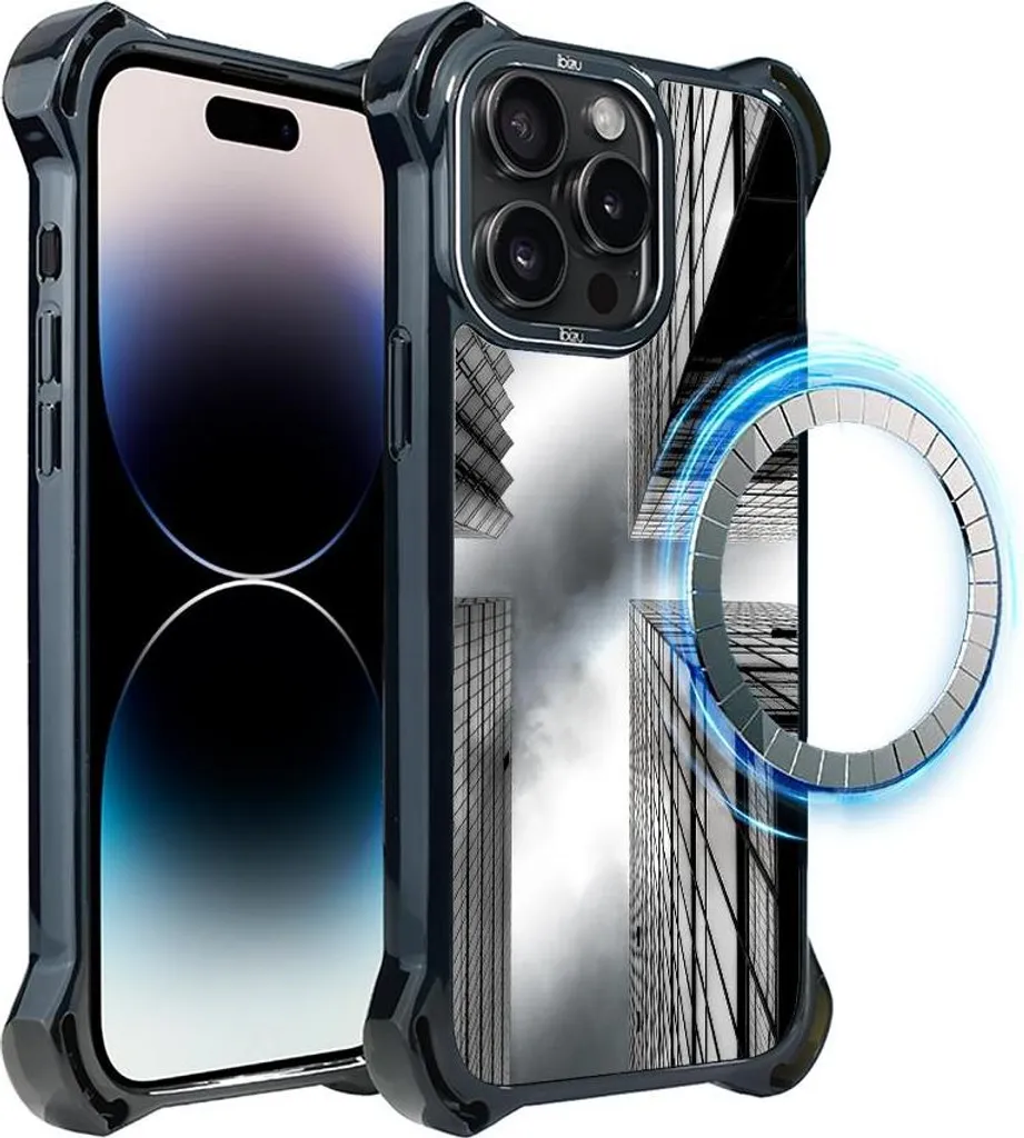 Cover iPhone 14 Pro Max MagSafe IBIZU DropGuard Ultra Noir City - 1