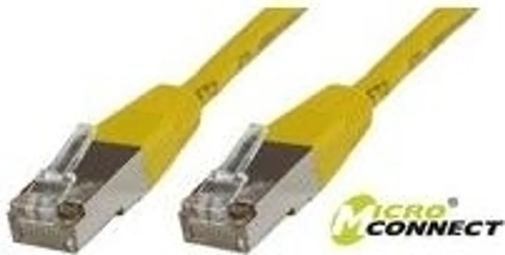 Câble Ethernet CAT 6 Blindé SFTP 20m Jaune MicroConnect Haute Qualité