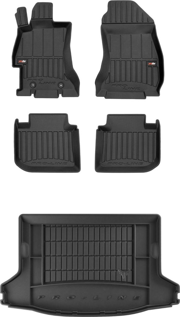 FROGUM Gummimatten Auto Fußmatten + Kofferraummatte für Subaru XV I 2011-2017