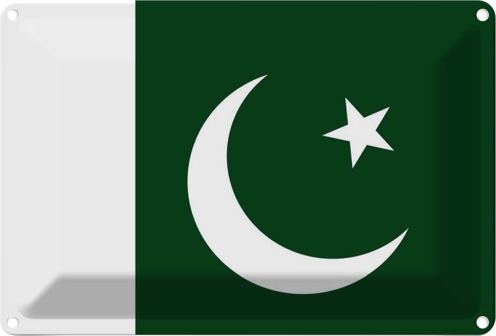 vianmo Blechschild 20x30 cm Pakistans Pakistan Flagge Fahne Wappen