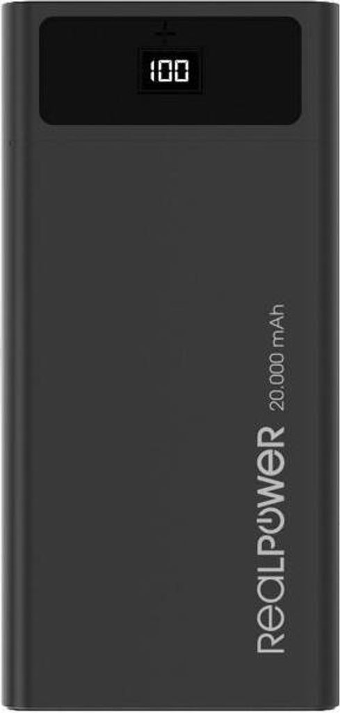 RealPower Powerbank PB-20k PD czarny 20 000 mAh Zdjęcie produktu 3