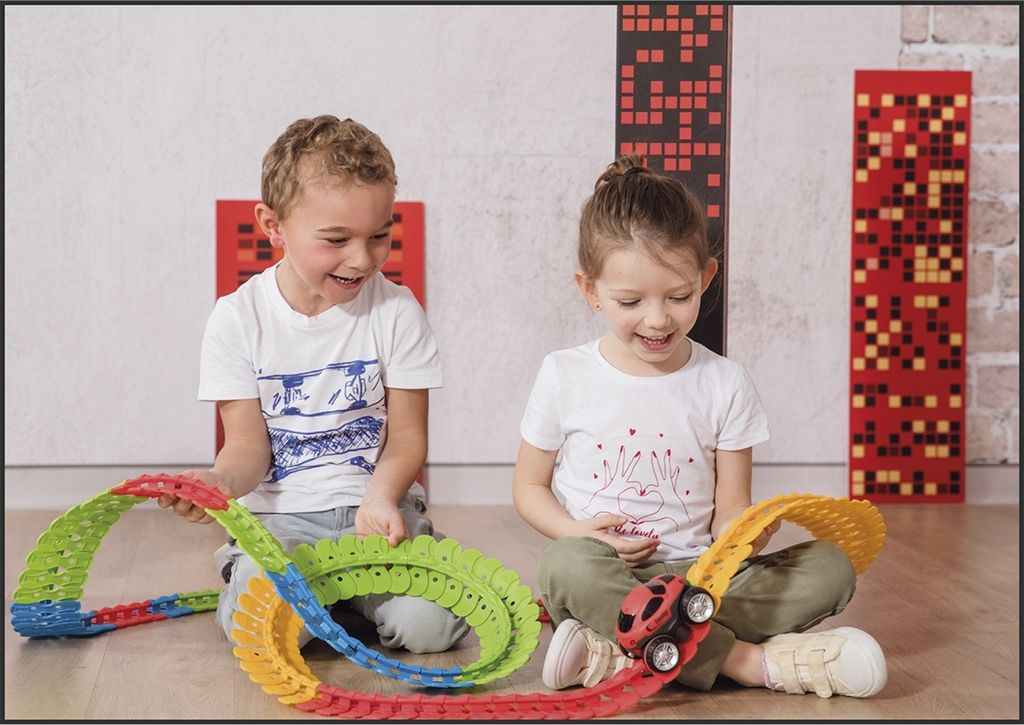Smoby FleXtreme Starter-Set Autorennbahn - 184 bunte Produktbild 47