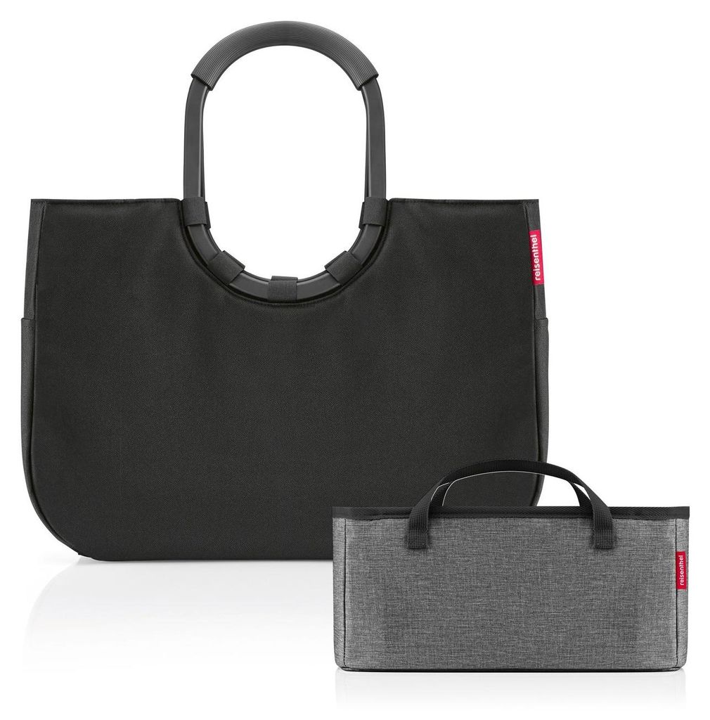 reisenthel loopshopper L Tasche Einkaufstasche frame black OR7040 + Organizer twist silver