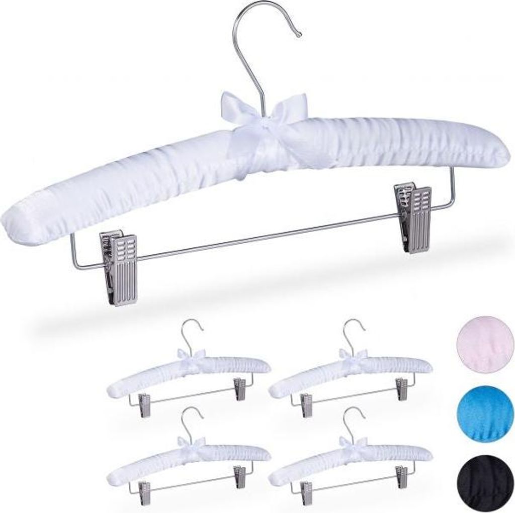 Satin-Kleiderbügel mit Clips