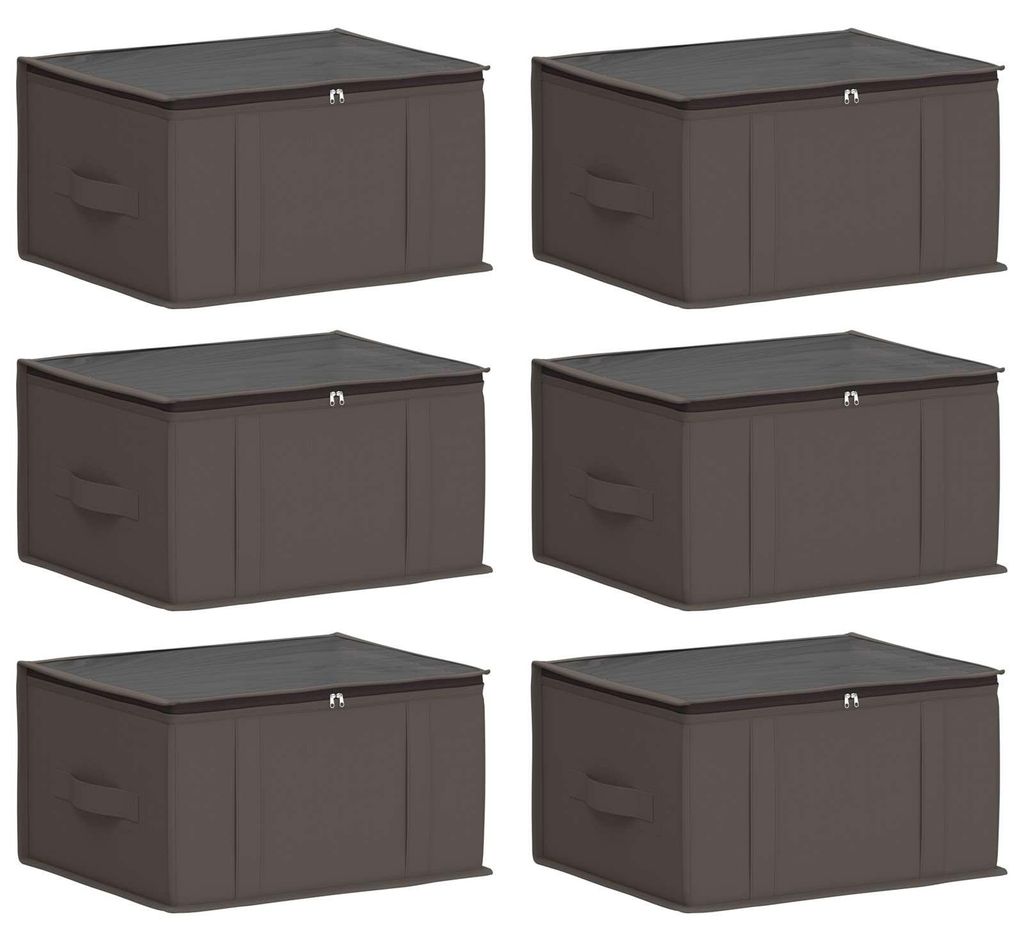 Aufbewahrungsbox mit transparentem Oberfenster 6 pcs Grau