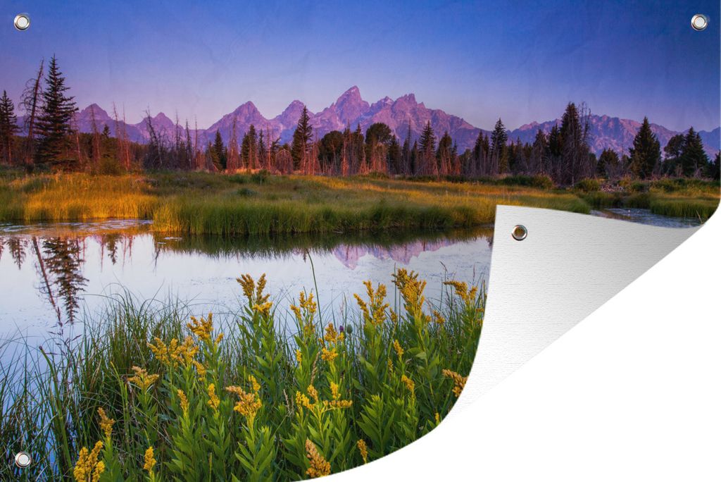 MuchoWow 60x40 cm Outdoor-Poster Gartendeko Sichtschutz Garten Poster für den Garten Die Besonderheit des Grand Teton National Park
