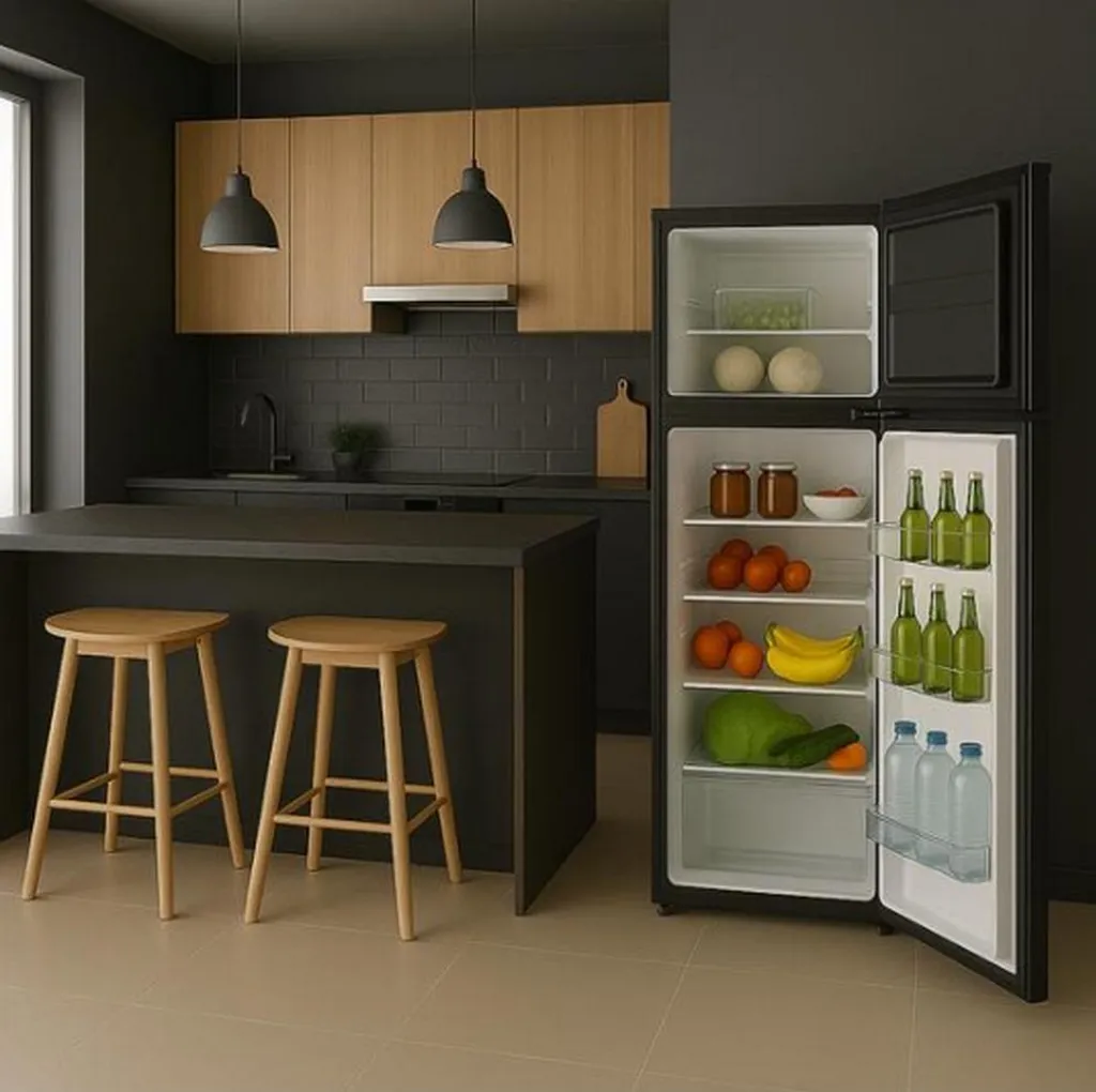 Réfrigérateur 2 portes Glem GRF170BK Noir : Design combiné et performance