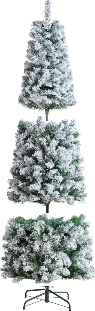 Grand sapin de Noël artificiel 1,98m illuminé pour décoration salon