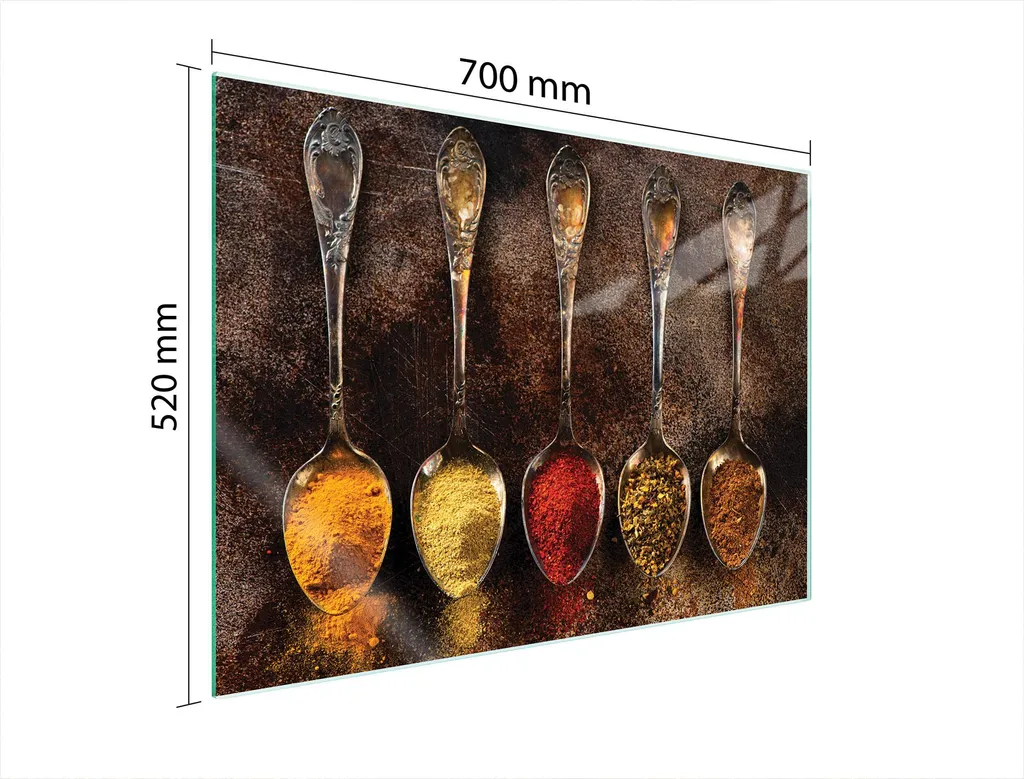 Copripiano Cottura 70x52 Vetro Temperato Spezie - Eleganza e Igiene