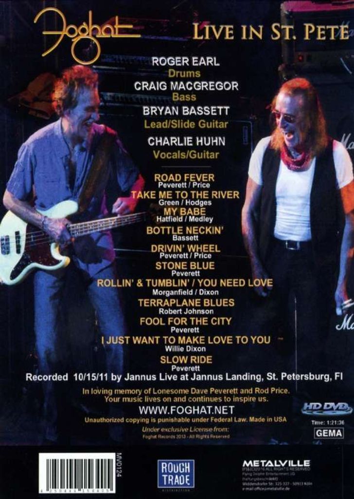 Foghat-Live In St.Pete (DVD)