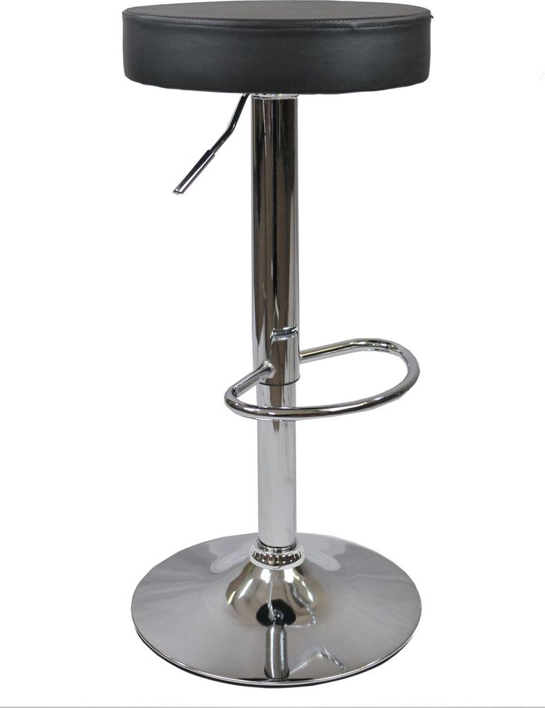 A studio shot of a bar stool against a white background.