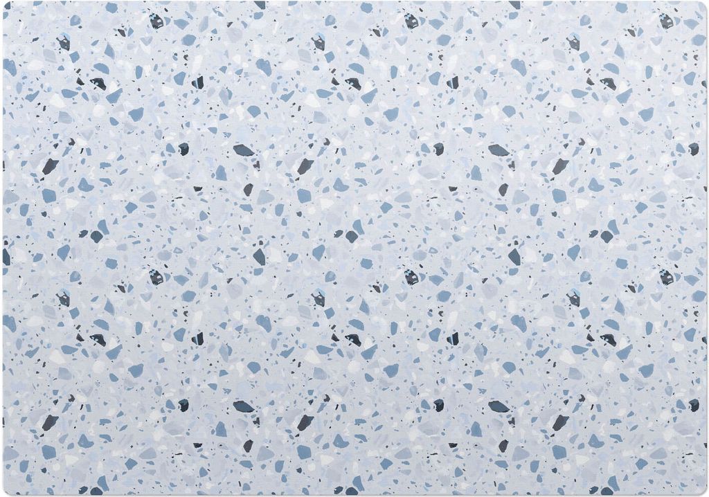 Terrazzo-Mosaik – Bodenschutzmatte – Stuhlunterlage 100x70 cm – Rutschfest – Hartbodenmatte