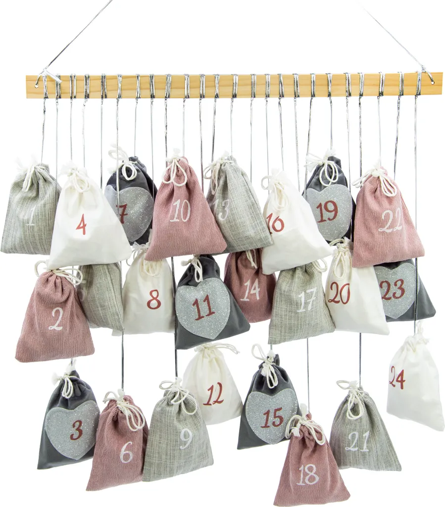 Calendrier de l'Avent DIY à personnaliser en carton kraft pour enfants