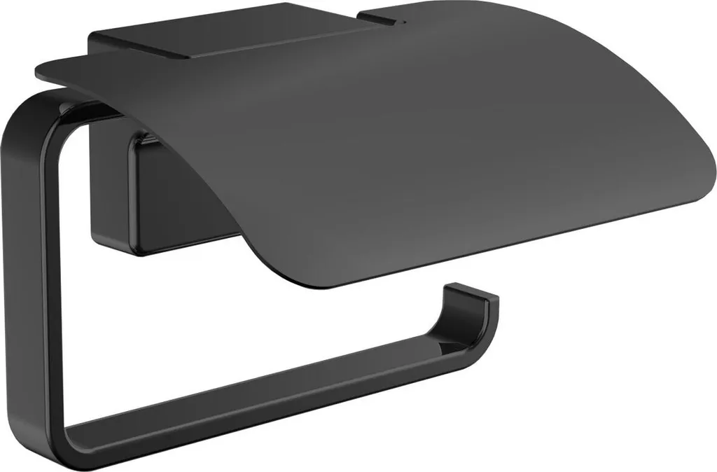 emco cue 320013300 Porta Carta Igienica Nero Opaco - Design Premium