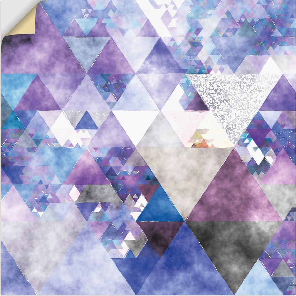 ARTland Wandbild, selbstklebend Dreiecke Größe: 40x40 cm