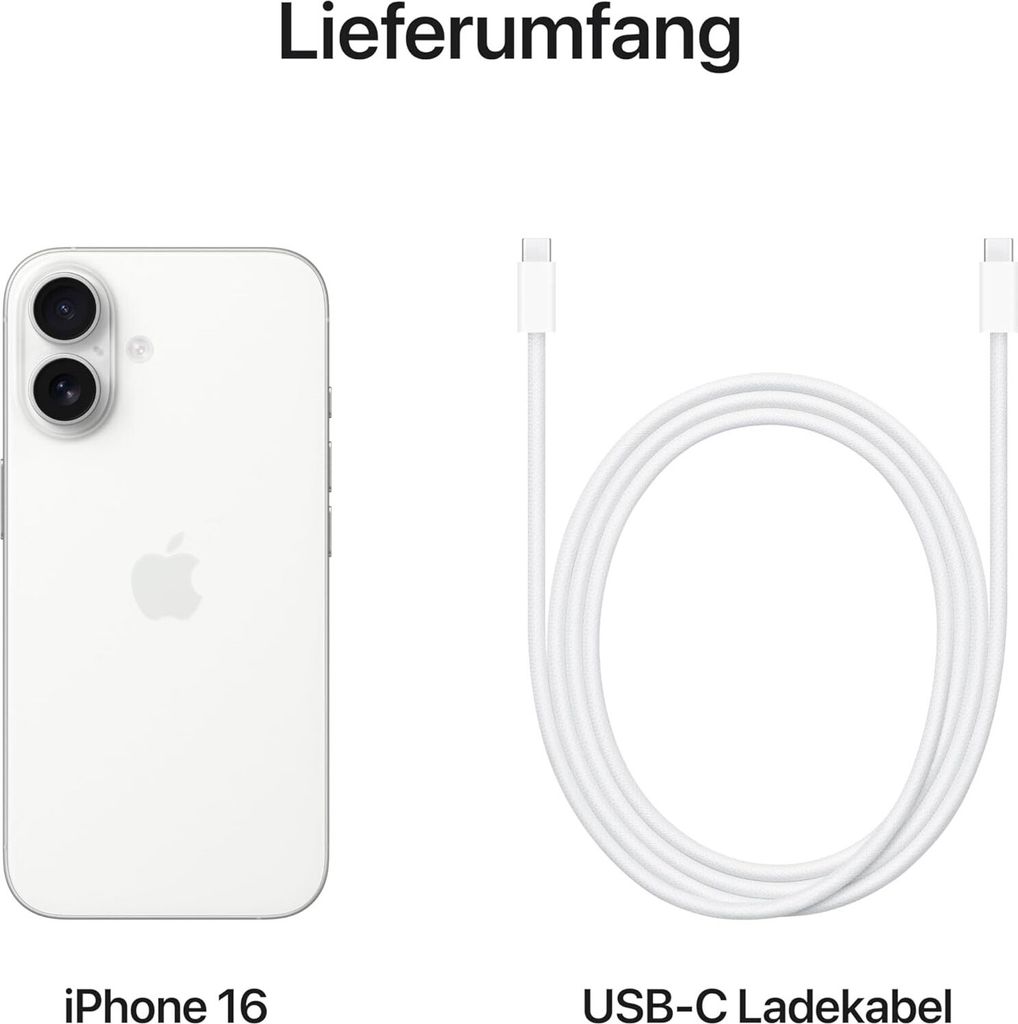 Apple iPhone 16 Plus 128GB Weiß Produktbild 10