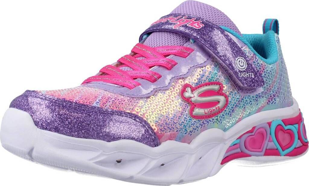 Skechers Sweetheart Lights Let's Sh e K der Schlupf Auf Licht Auf Turnschuhe Lila – 13,5 UK - 33 EU - 1,5 US / Lila