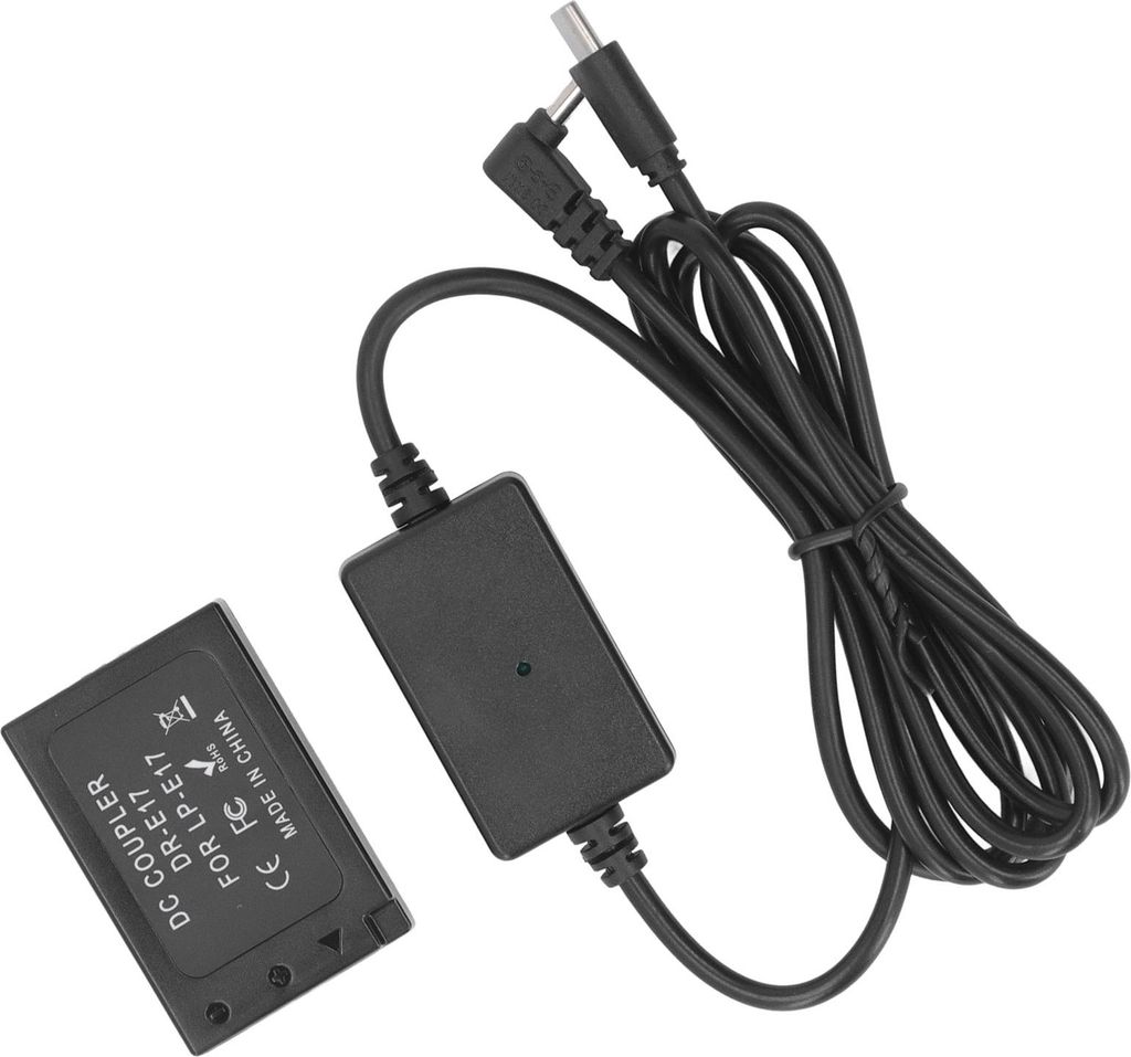 LP E17 Dummy-Batterie DR DC-Koppler mit Typ-C-Netzteil-Kamera für 760D 750D 77D 800D 850D M3 M5 M6 Mark II R10 R8