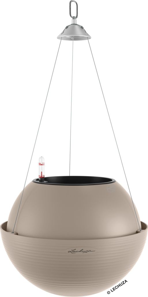 LECHUZA-Pflanzgefäß BOLA Color 32 Sandbraun | Hängeampel Produktbild 