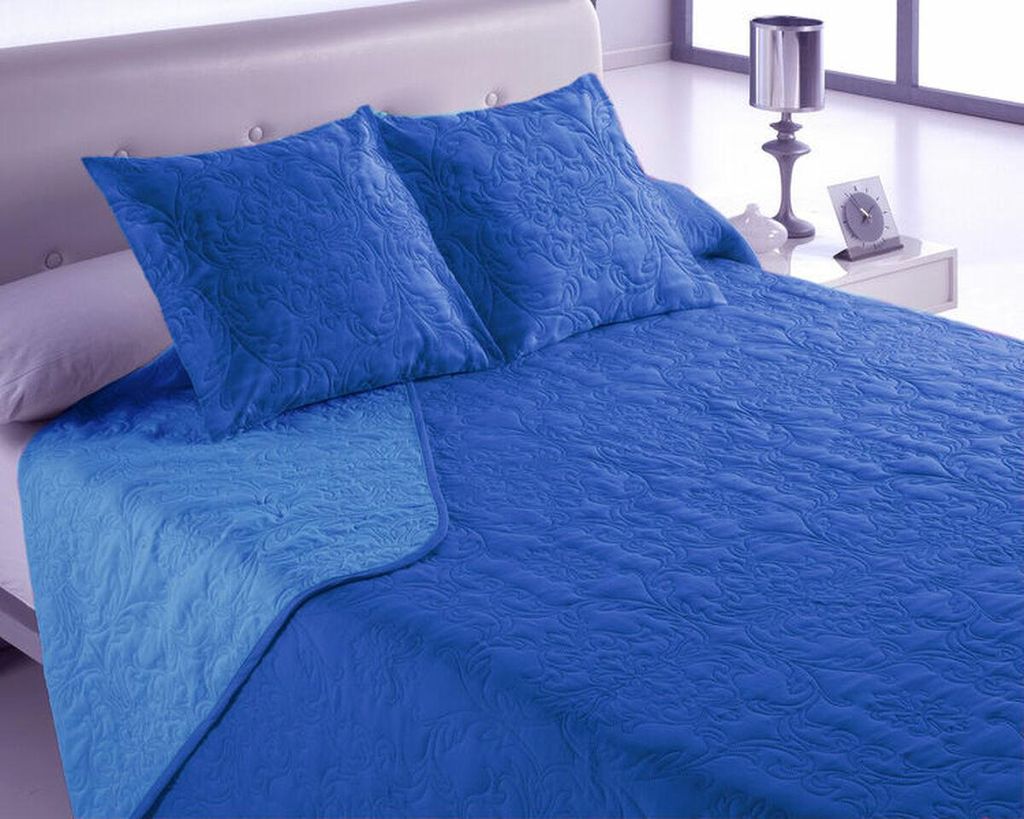 Steppdecke Hosteline VEGAS Blau King size (3 Stücke)