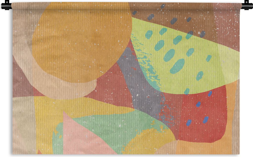 MuchoWow Wandteppich Wandbehang Abstrakt - Kunst - Regenbogen - Pastell 150x100 cm Tapisserie Dekoration Wandtuch - Waschbar - Tapisserien - Wand...
