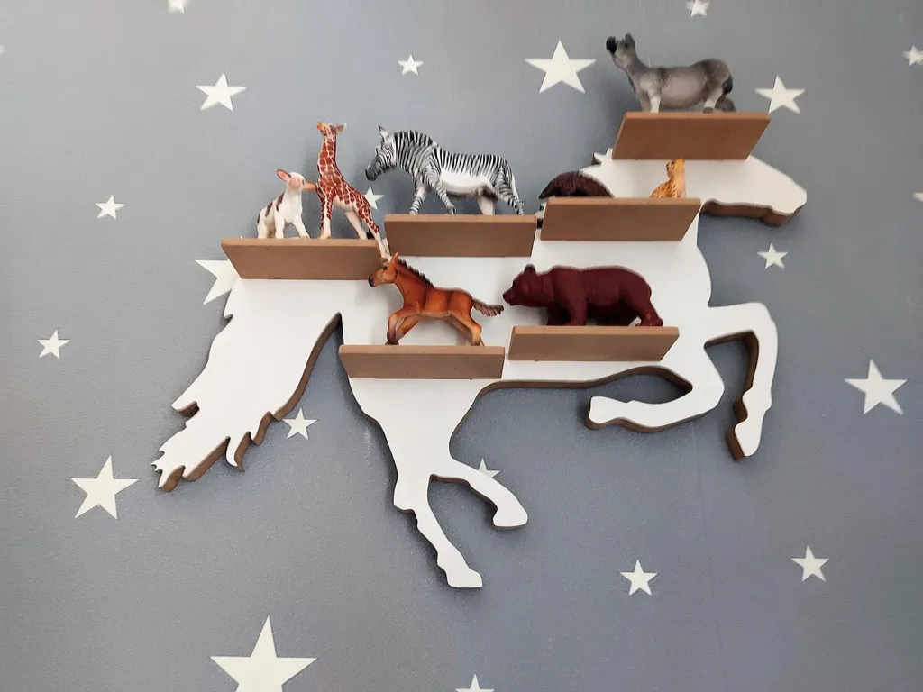 Module d'exposition robuste pour chevaux miniatures et poneys en bois - 6