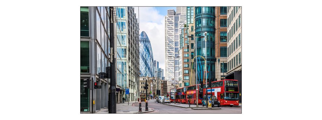 Muralo Fototapete Stadt London 405 (B) x 270 (H) cm Vlies Tapete Wandtapete London Architektur Straße Bus Auto Wohnzimmer Schlafzimmer moderne Wan...