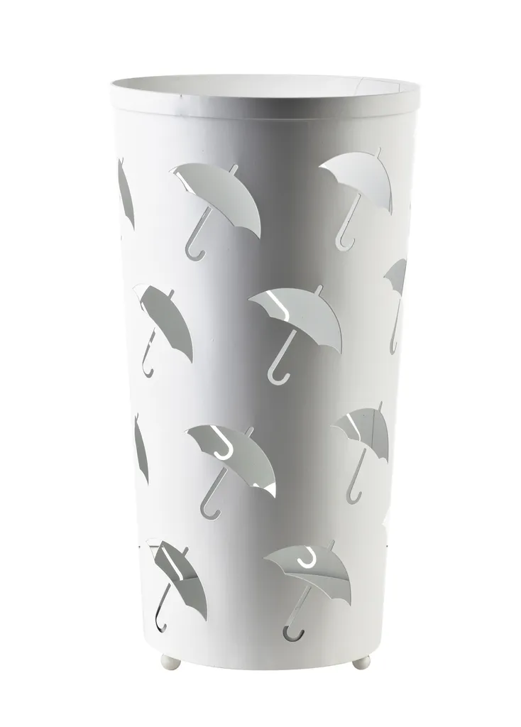 Porte-parapluie design Cedric blanc en métal pour un intérieur soigné