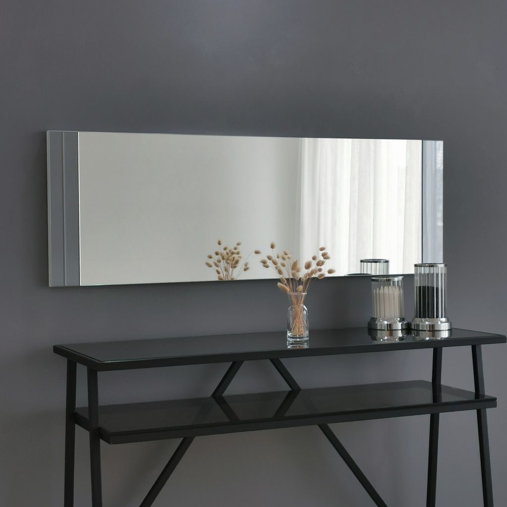 Skye Decor, A351- A351NOS, Weiß, Wandspiegel, 120x40x2,2 cm, 100% Melaminbeschichtete Partikelplatte